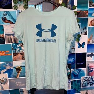 Mint green heat gear Under Armour shirt. Size M.